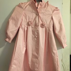 Powder Pink Girls Dress Coat